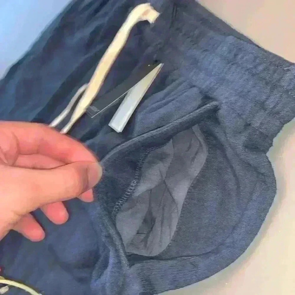 Monrow Men's Blue Steel Elastic Waistband Drawstring Supersoft Gym Shorts Sz XL - Picture 7 of 10